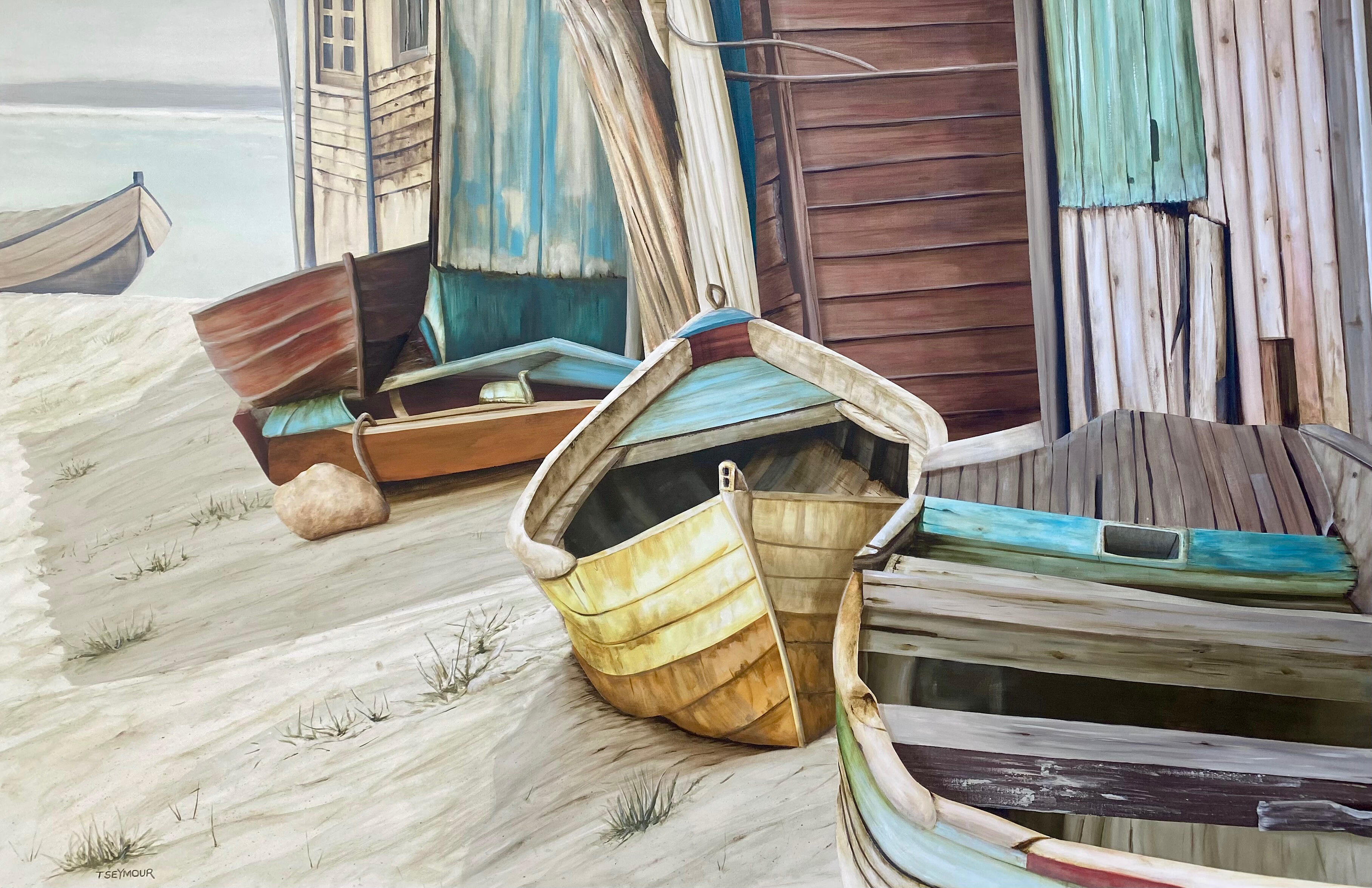 "WEATHERED BY THE SEA" [182.5 x 121.8 x 3.7cm]