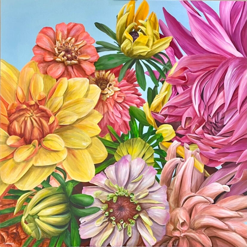 "IN THE LIGHT OF DAY" [121.4 x 121.4 x 3.7cm]