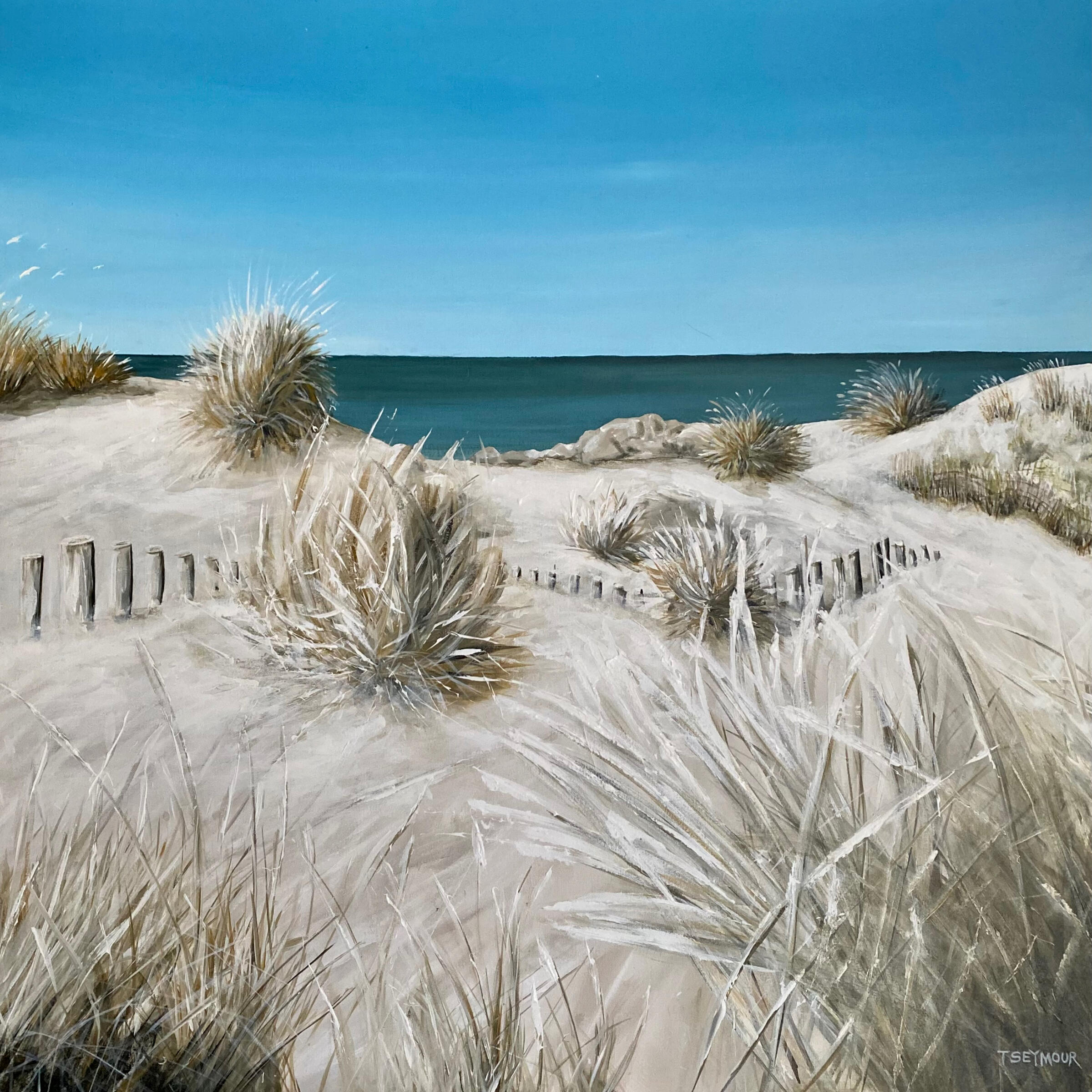 "SEASPRAY AND SAND DUNES" [101.5 x 101.5 x 3.7cm]